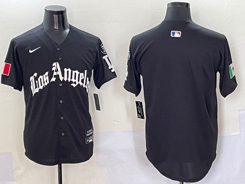 Men Los Angeles Dodgers Blank Black Five generations Joint Name 2025 Nike MLB Jersey style 1->los angeles dodgers->MLB Jersey
